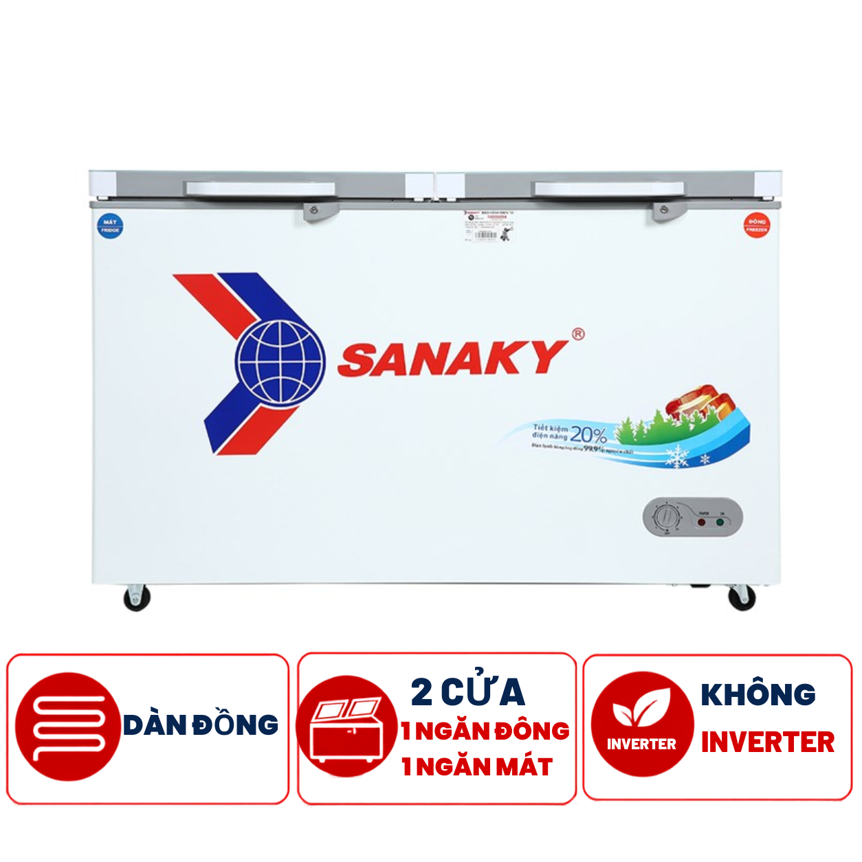 Tủ đông Sanaky VH-4099W2KD 280 lít