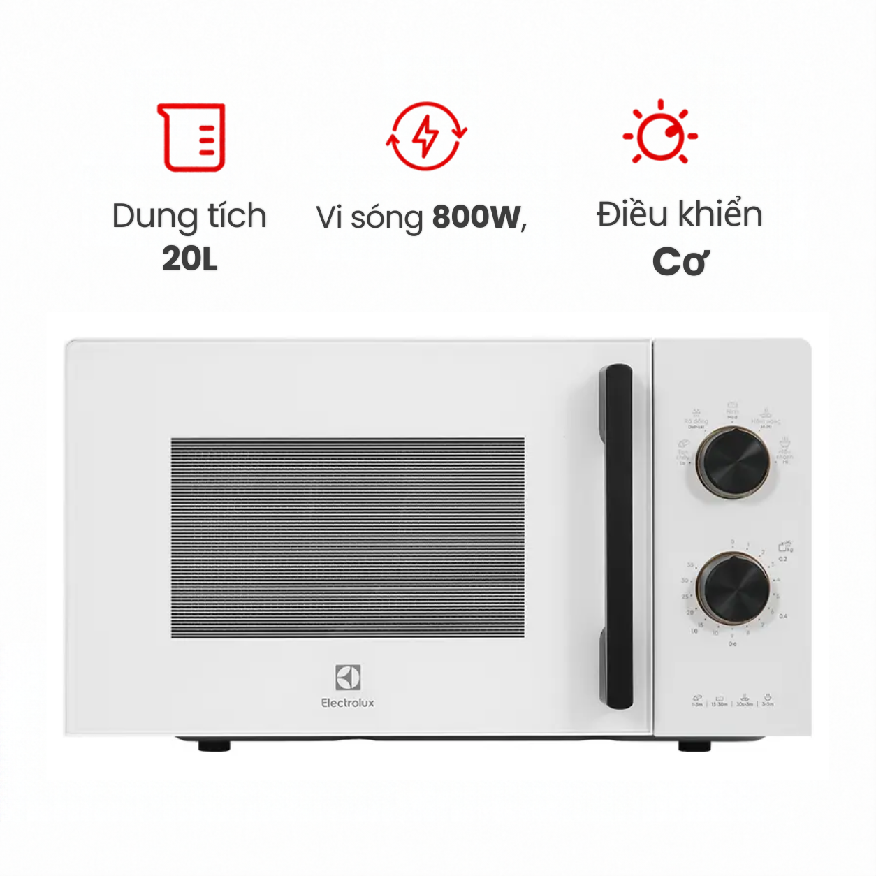 Lò vi sóng Electrolux EMM20K22W 20 lít không nướng
