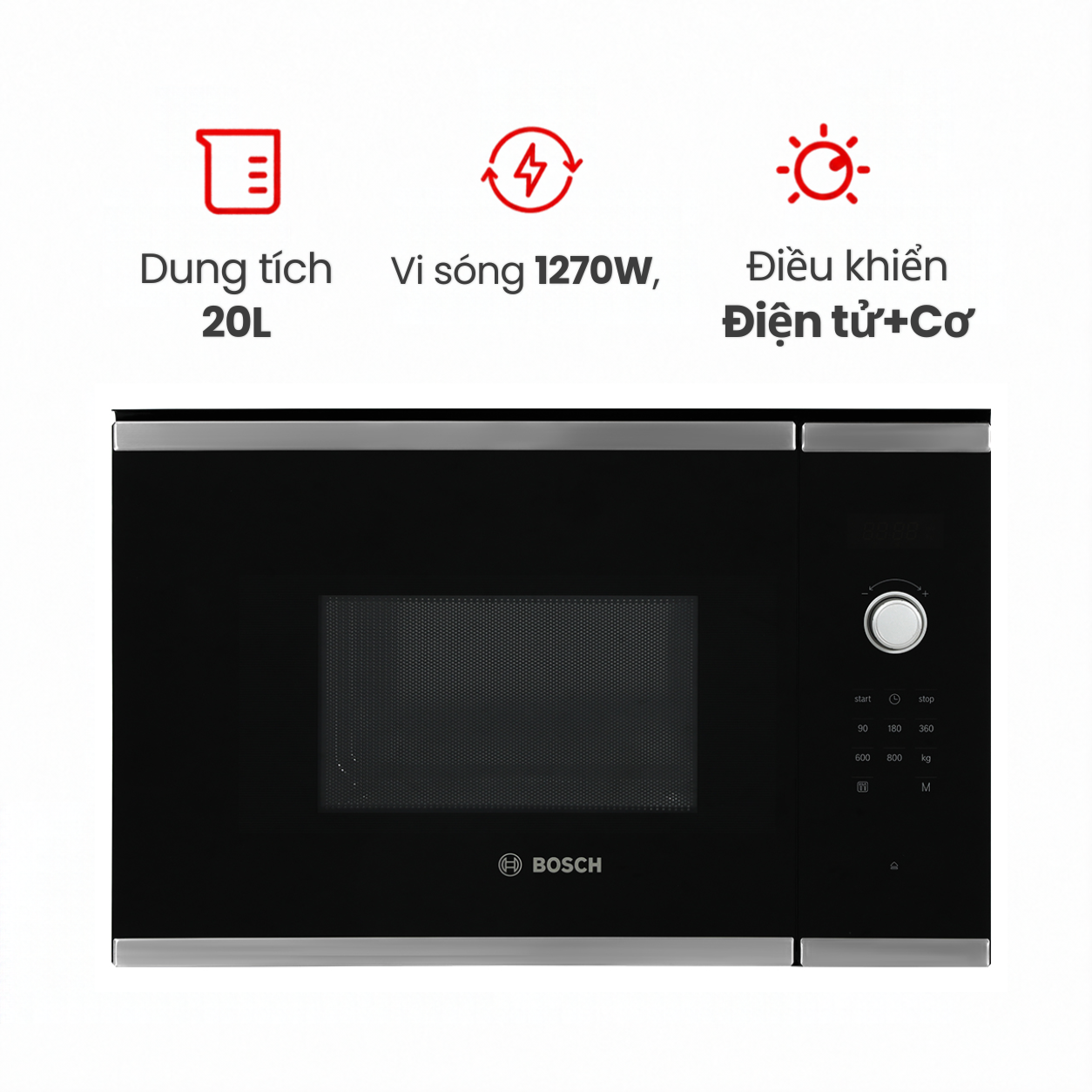 Lò vi sóng âm tủ Bosch BFL523MS0B 20 lít