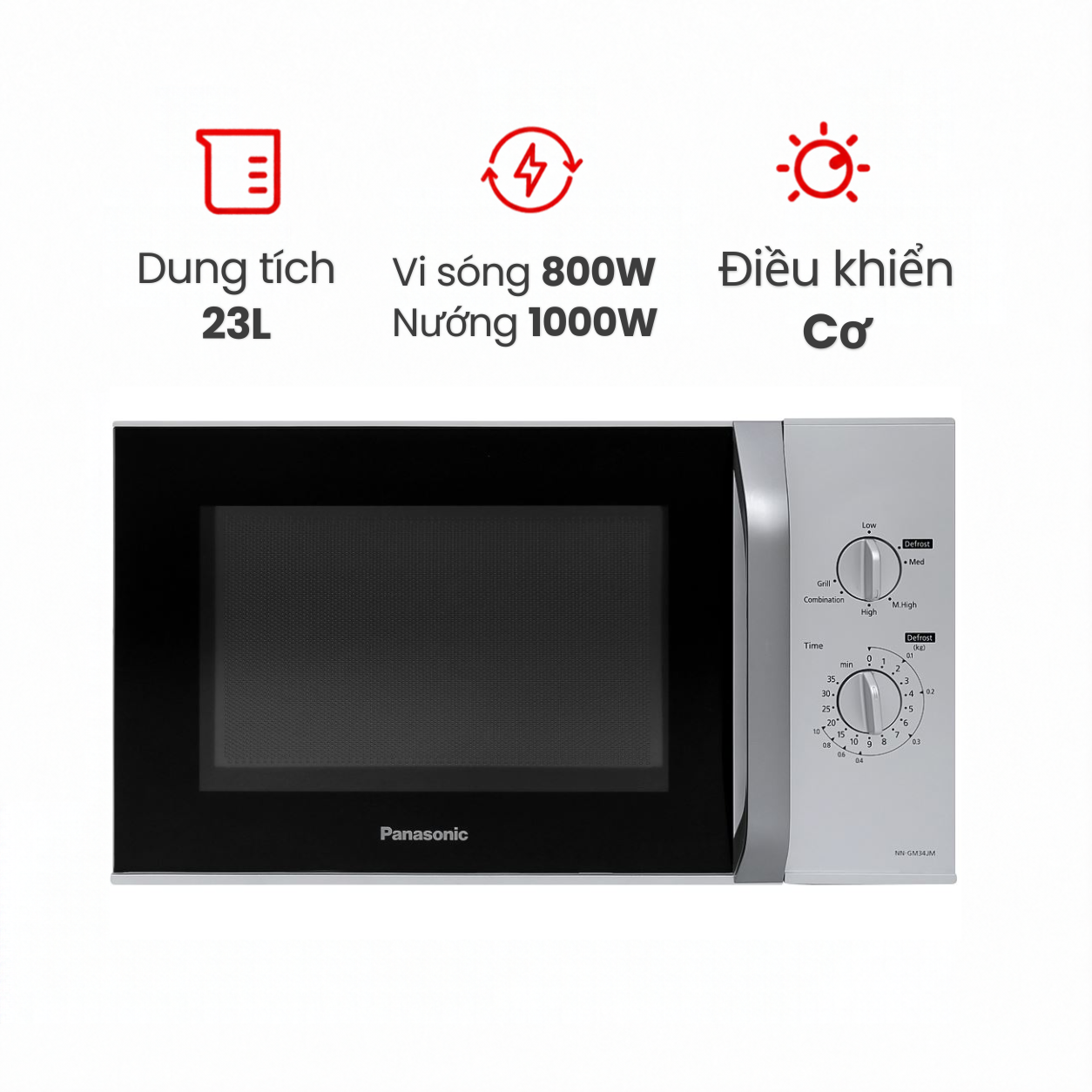 Lò vi sóng Panasonic NN-GM34JMYUE 23 lít có nướng