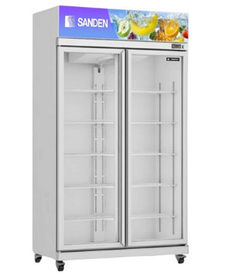 Tủ mát Sanden YPC-1100C 900 lít 2 cánh , có sấy kính
