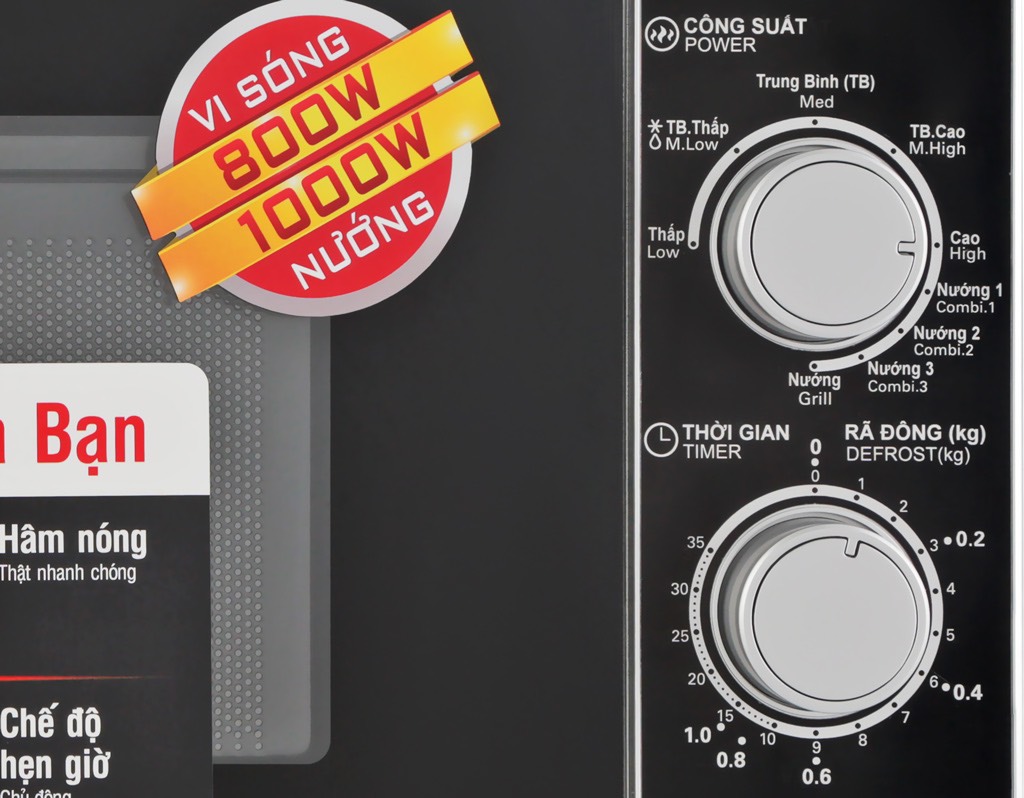 Lò vi sóng Sharp R-G222VN-S 20 lít có nướng