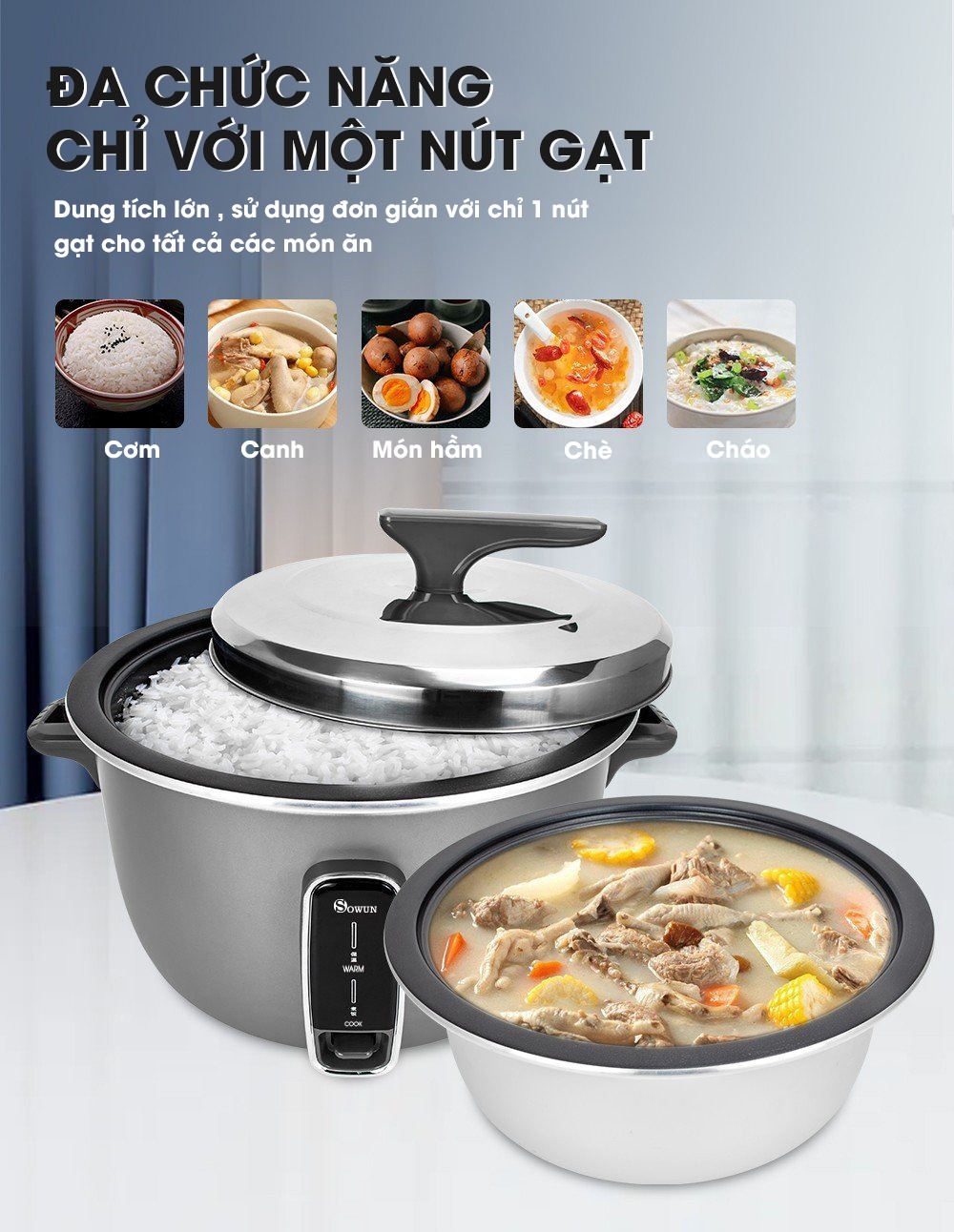 Nồi cơm điện Sowun 14 lít SW6938