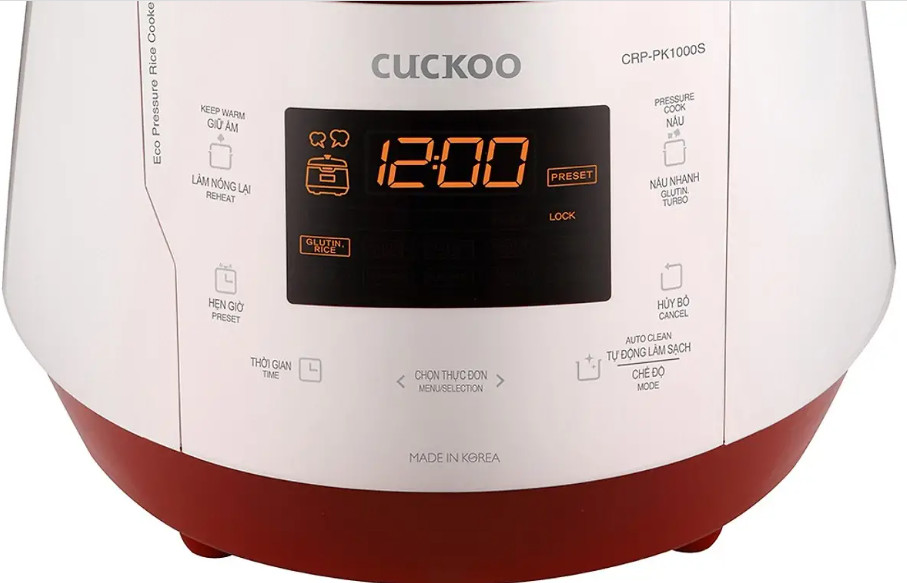 Nồi cơm điện tử áp suất Cuckoo CRP-PK1000S/P2RDVNCV 1.8 lít