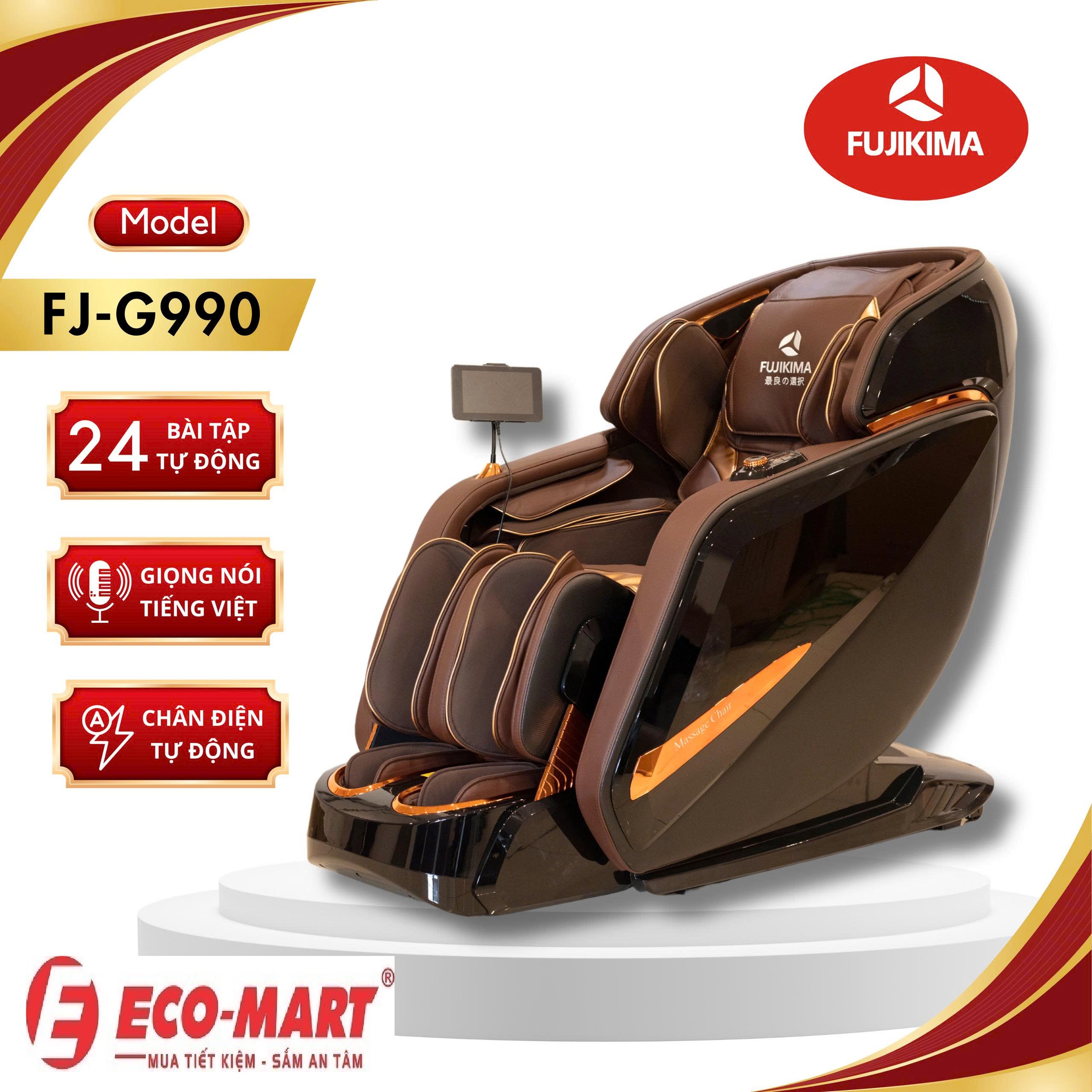 Ghế massage FUJIKIMA FJ-G990 điều khiển giọng nói tiếng Việt