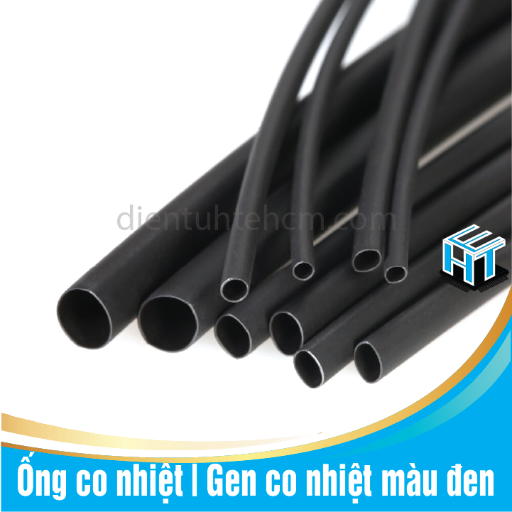 Ống co nhiệt | Dây co nhiệt | Gen co nhiệt màu đen - 6.0/3.0mm