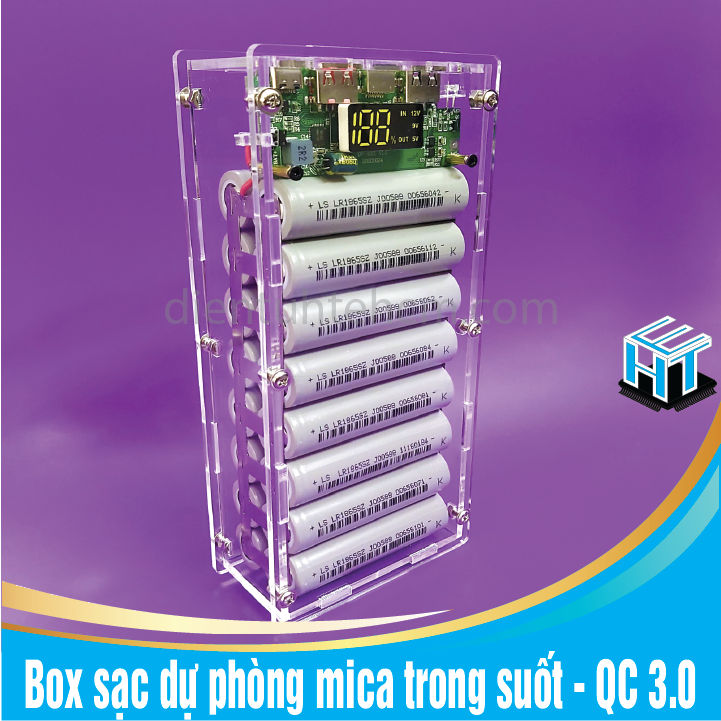 [HTE] Box sạc dự phòng mica 5 cell