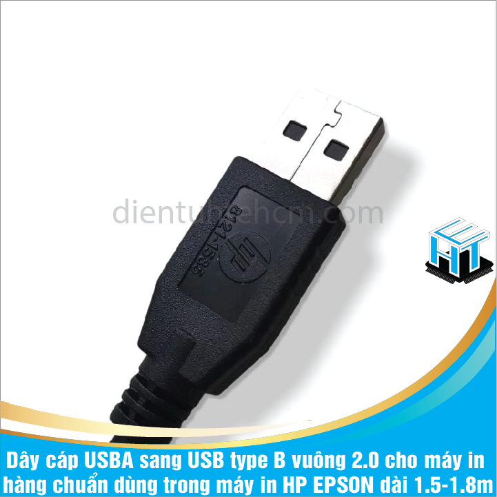 Dây cáp USBA sang USB type B vuông 2.0 cho máy in hàng chuẩn dùng trong ...