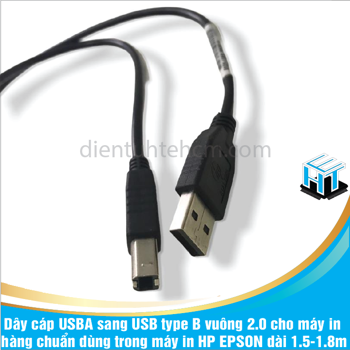 Dây cáp USBA sang USB type B vuông 2.0 cho máy in hàng chuẩn dùng trong ...