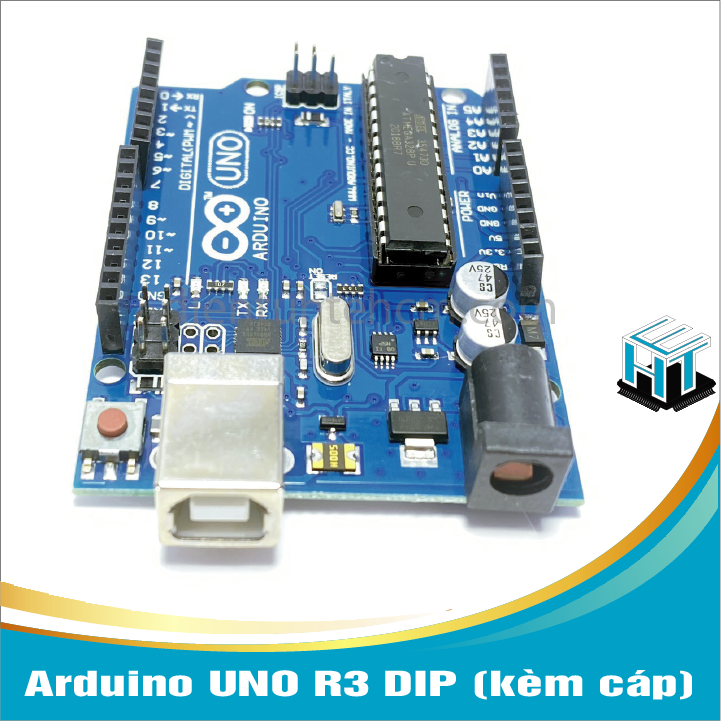 Arduino UNO R3 DIP kèm dây cáp CHẤT LƯỢNG HTE LINH KIỆN ĐIỆN TỬ PRO
