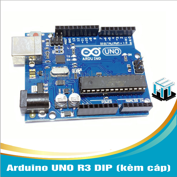Arduino UNO R3 DIP kèm dây cáp CHẤT LƯỢNG HTE LINH KIỆN ĐIỆN TỬ PRO