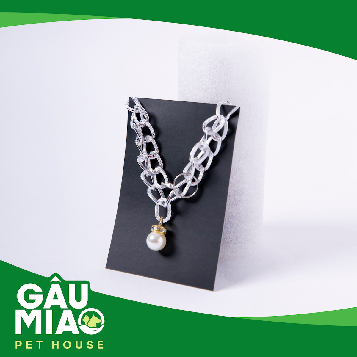 Vòng cổ Bạc Mặt ngọc