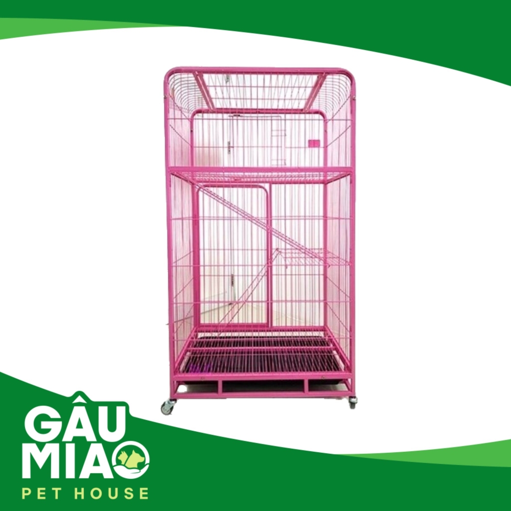 Chuồng mèo khung sắt SLC 3 tầng 77.5x52x133cm