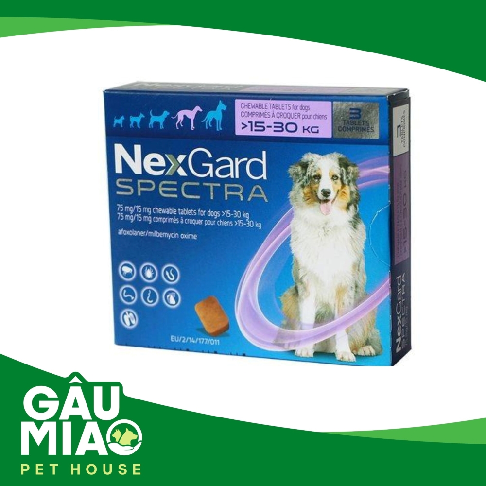 NEXGARD SPECTRA®- Viên nhai phòng và trị nội, ngoại ký sinh trùng cho chó