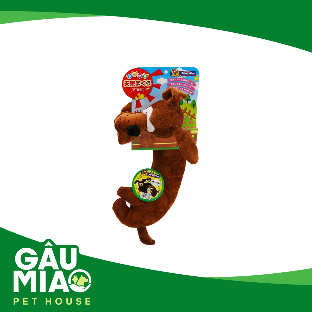 DoggyMan Gối dài cho chó cưng hình Chó nâu