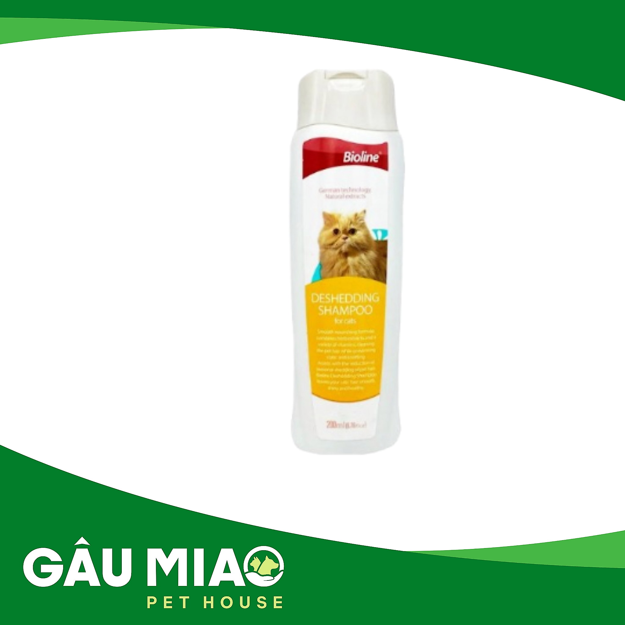 Bioline Sữa tắm sạch lông cho mèo 200ml