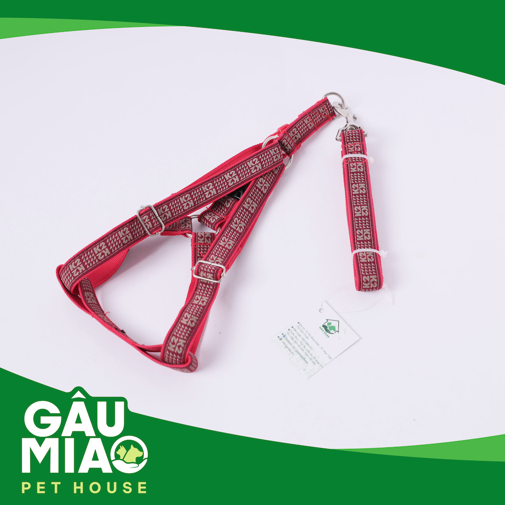 Bộ dây dắt+yếm K2 - 2.0cm