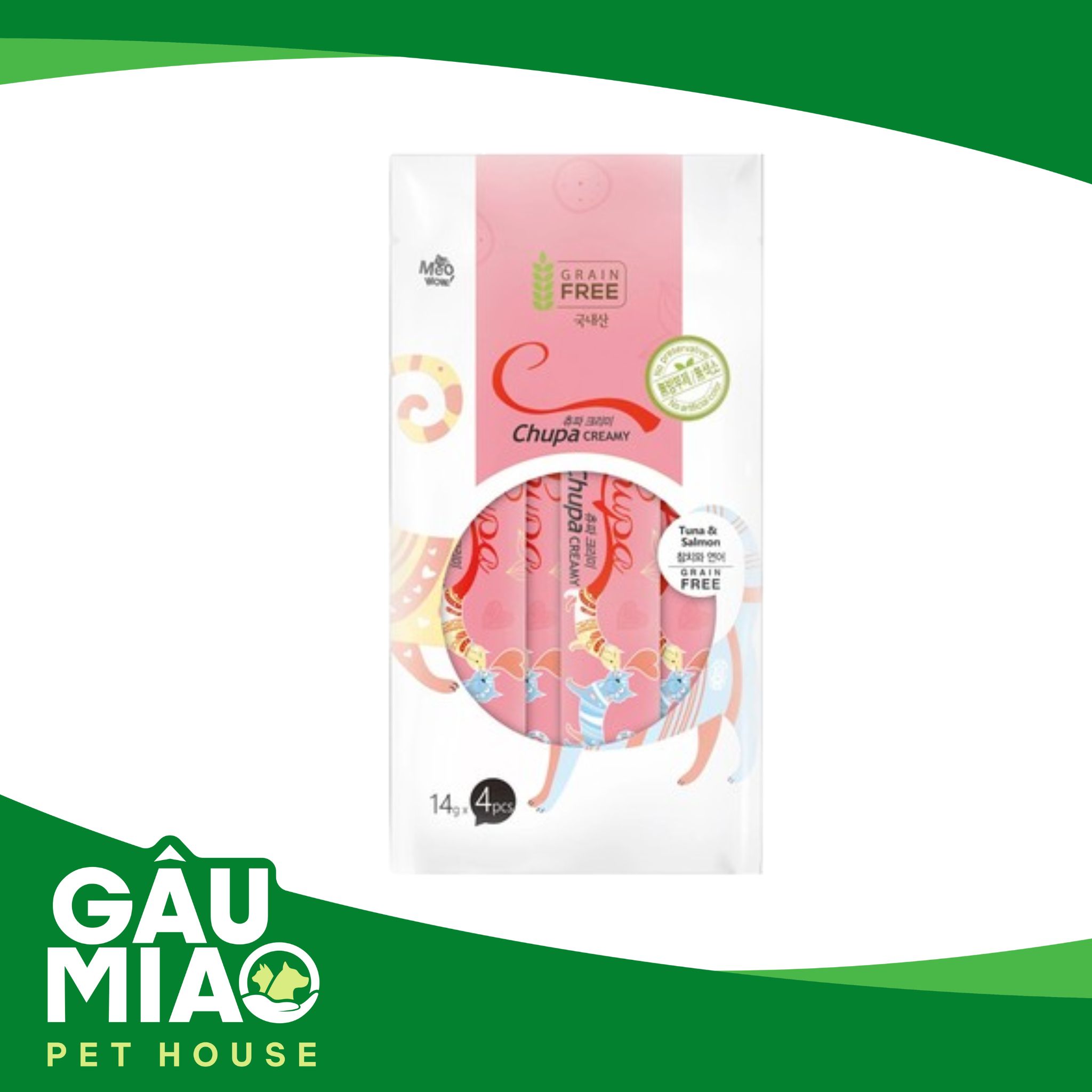 Chupa Cream Sốt dinh dưỡng cho mèo 56g - 14gx4pcs