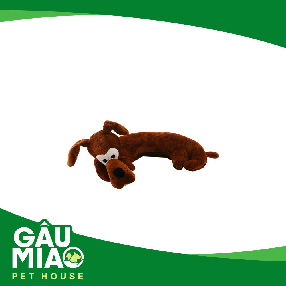 DoggyMan Gối dài cho chó cưng hình Chó nâu