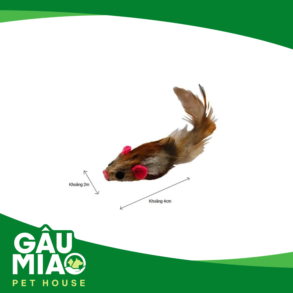 CattyMan Đồ chơi chuột lông gà M 3 con
