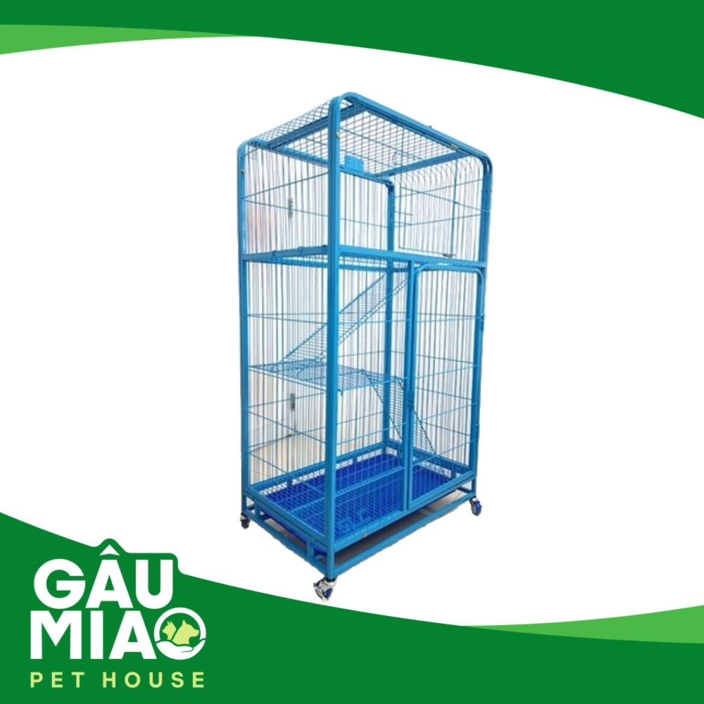 Chuồng mèo khung sắt SLC 3 tầng 77.5x52x133cm