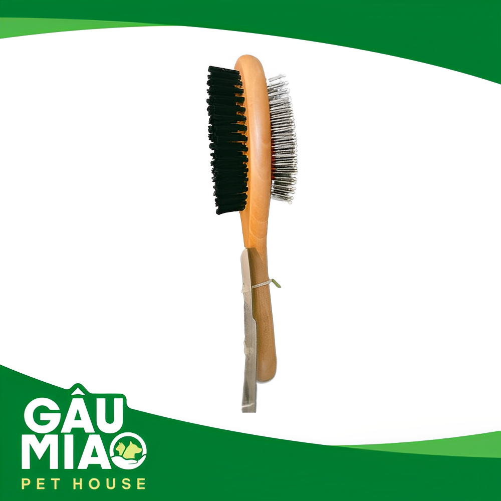 Lược 2 mặt cán gỗ lớn OPT08239 23*7cm