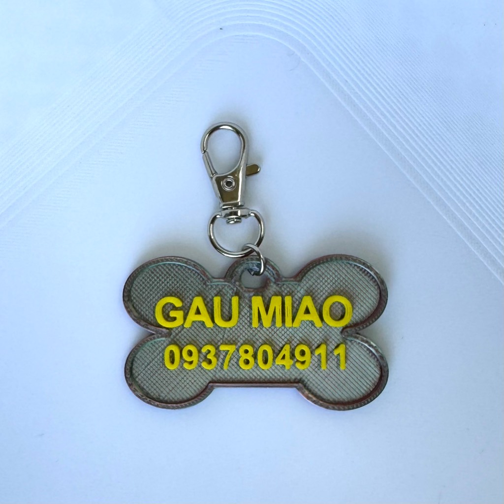 Bảng tên thú cưng hình xương theo yêu cầu