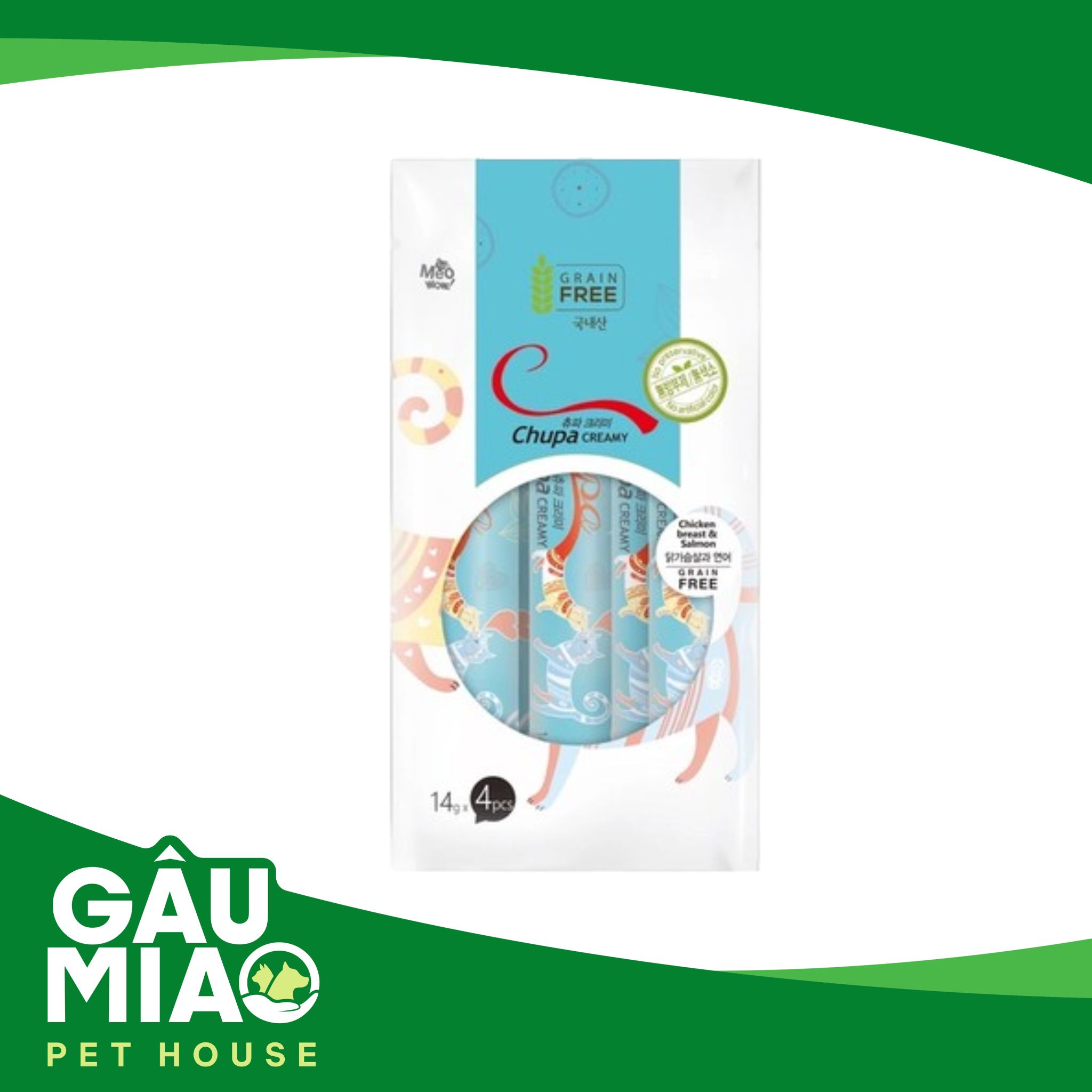 Chupa Cream Sốt dinh dưỡng cho mèo 56g - 14gx4pcs