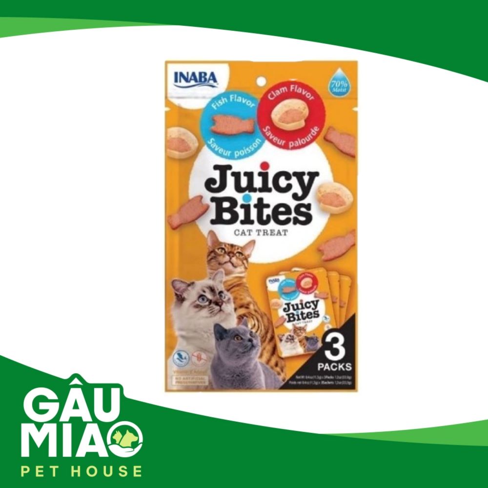 INABA JUICY BITES - Bánh thưởng mềm cho mèo 11.3g
