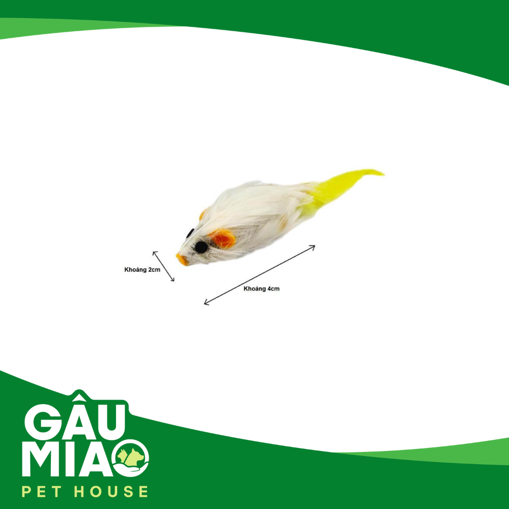 CattyMan Đồ chơi chuột lông gà M 3 con
