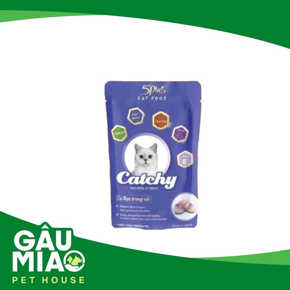5Plus Catchy - Thức ăn ướt cho mèo lớn gói 70g