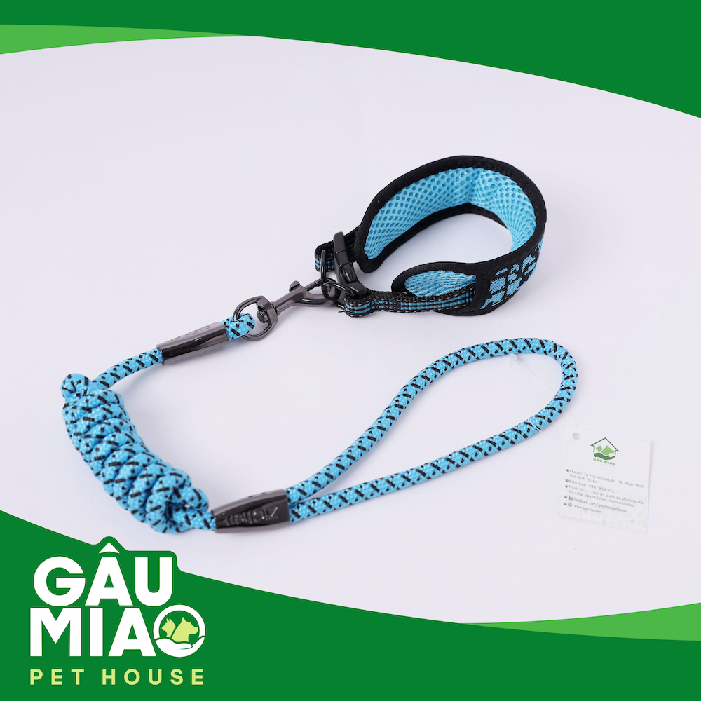 Bộ vòng cổ bản lớn+dây dắt Zichen ZC1768 s.M