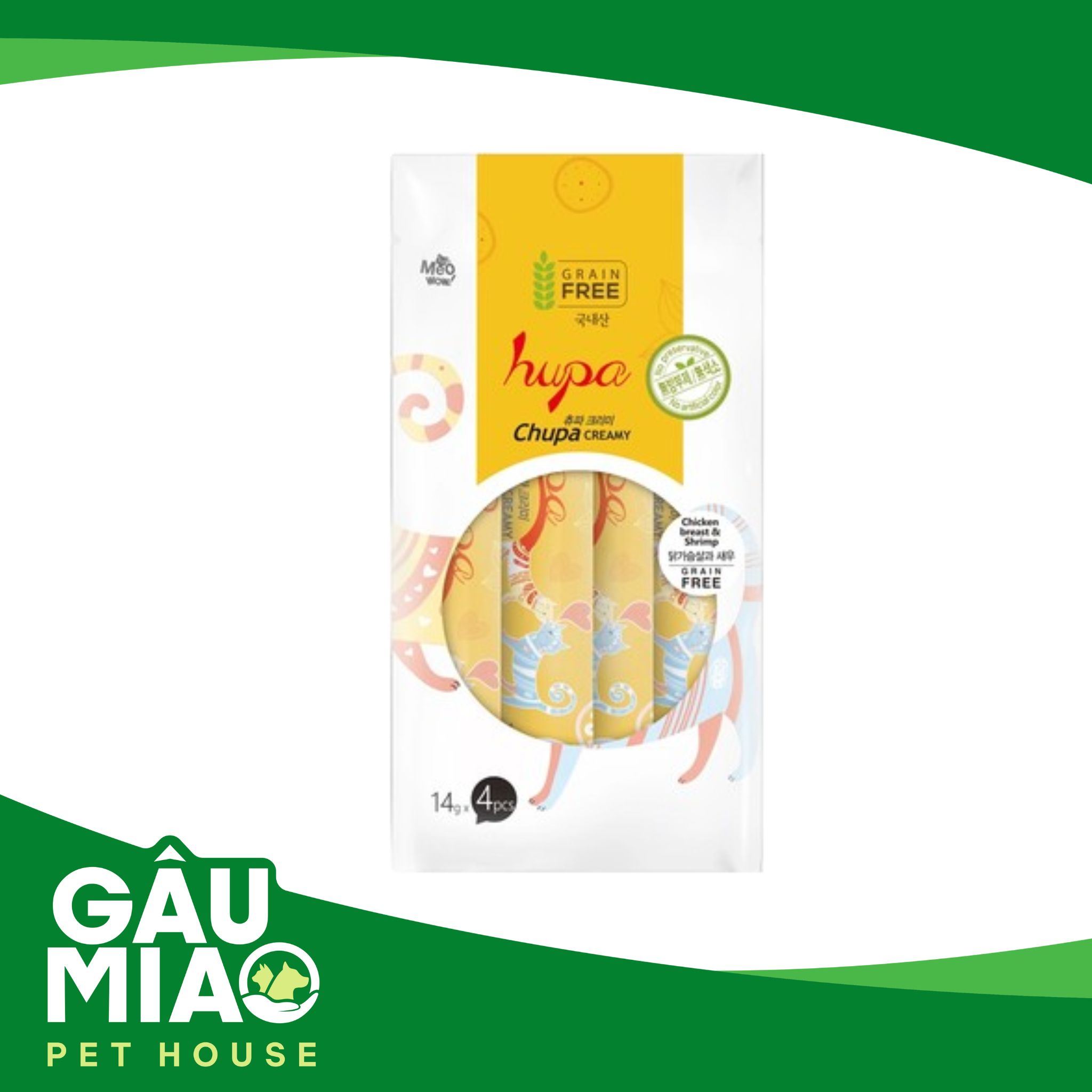 Chupa Cream Sốt dinh dưỡng cho mèo 56g - 14gx4pcs