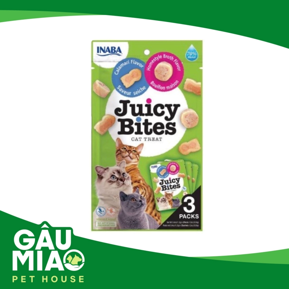 INABA JUICY BITES - Bánh thưởng mềm cho mèo 11.3g