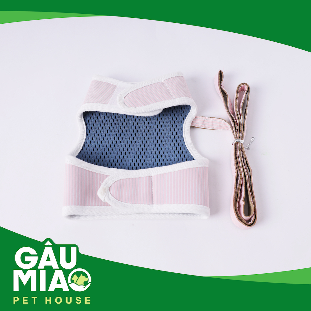 Bộ áo yếm+dây dắt (móc trên)