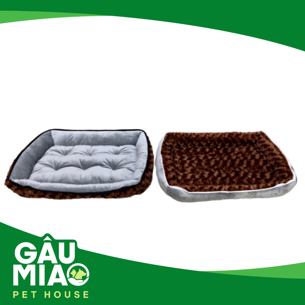 Nệm vuông lông-nhung 2 mặt 60x50cm