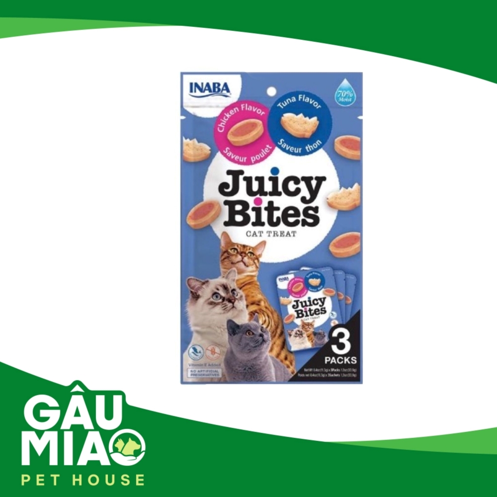 INABA JUICY BITES - Bánh thưởng mềm cho mèo 11.3g