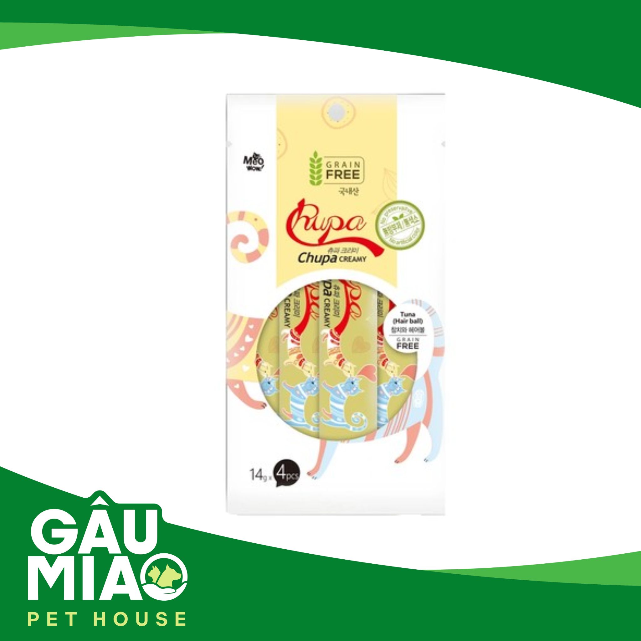Chupa Cream Sốt dinh dưỡng cho mèo 56g - 14gx4pcs
