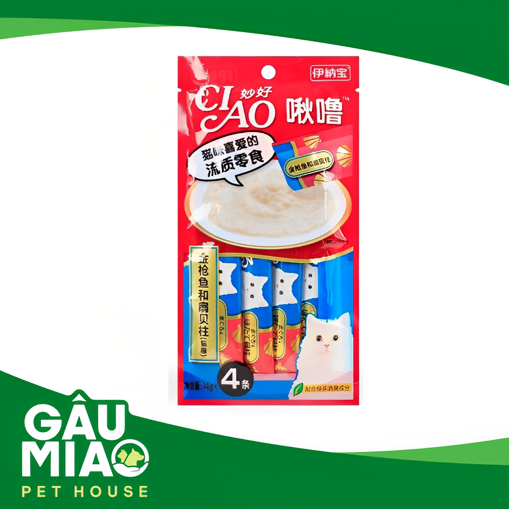 CIAO-Sốt thưởng cho mèo 56g (14gx4 tuýp)