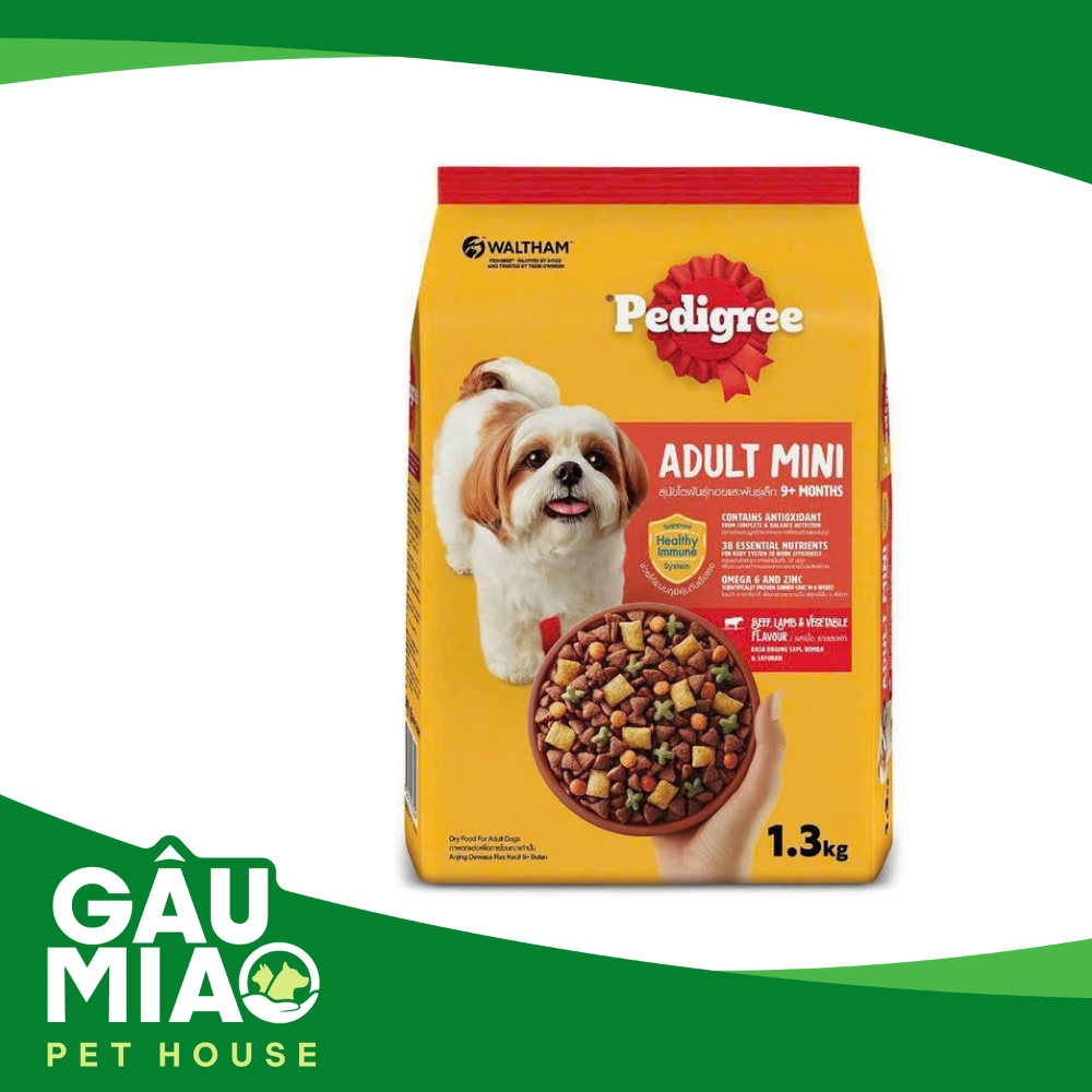 Pedigree Adult Mini dog-thịt bò, cừu&rau củ