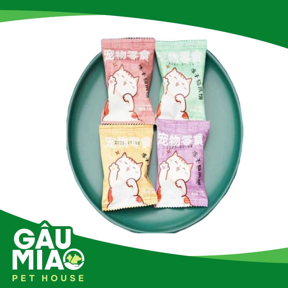 Bánh thịt sấy mix trái cây cho chó mèo 4.5g