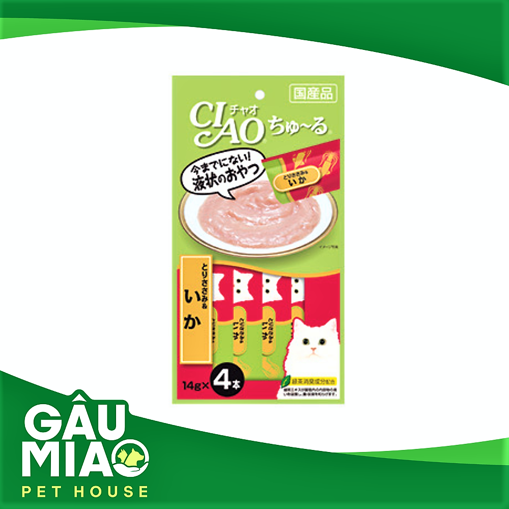 CIAO-Sốt thưởng cho mèo 56g (14gx4 tuýp)