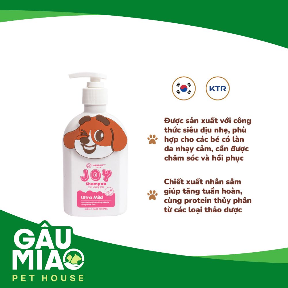 Hana Pet - Sữa tắm gội Joy 350ml