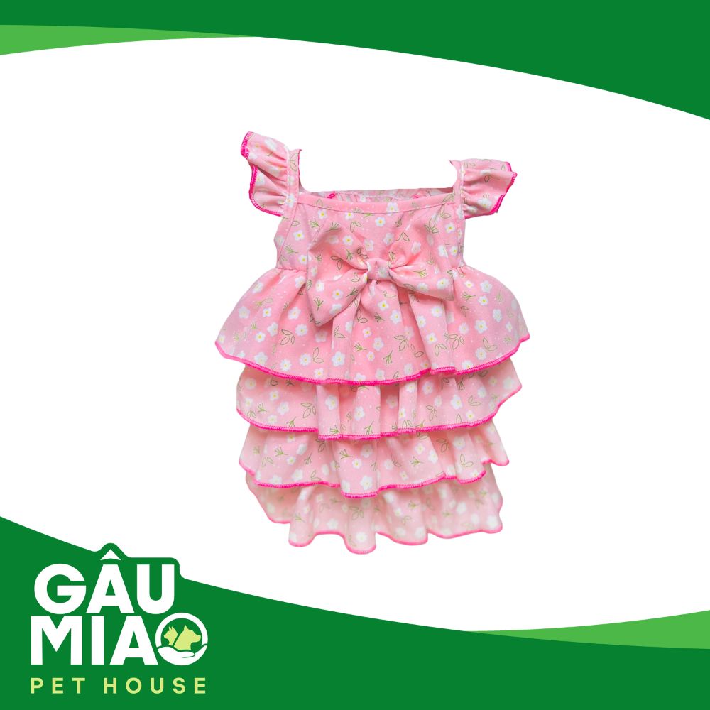 Váy xoè nhiều tầng hoạ tiết hoa