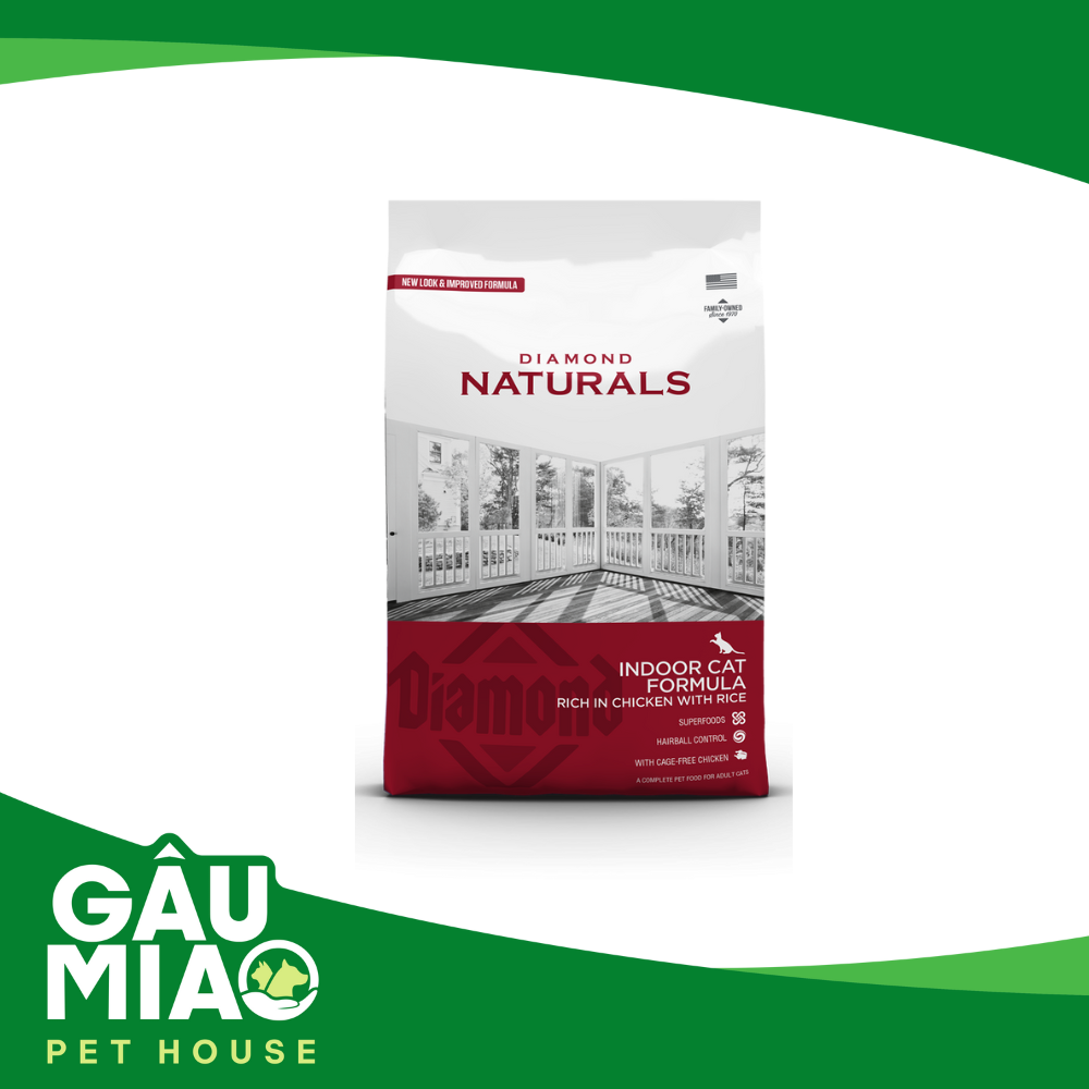 Diamond Indoor Cat _ Chicken & Rice  1kg - Thức ăn cho mèo trưởng thành
