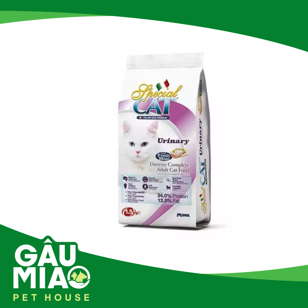 Monge Special Cat - Thức ăn cho mèo trưởng thành hỗ trợ tiết niệu - Thịt gà 1.5kg