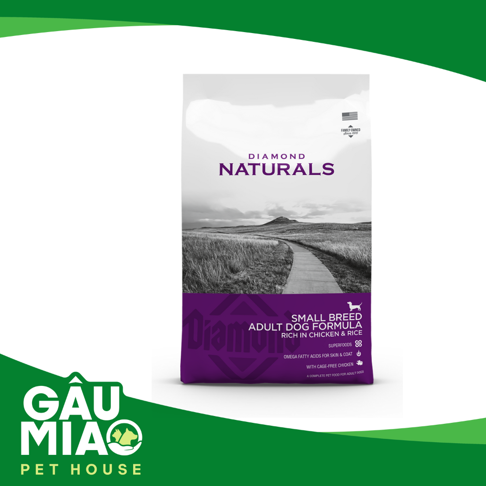 Diamond Natural Small Breed Adult Dog – Chicken & Rice 2kg - Thức ăn cho chó giống nhỏ trưởng thành vị gà và gạo