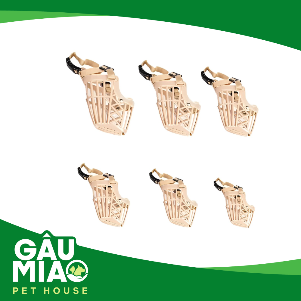 Rọ mõm nhựa có dây quàng qua đầu