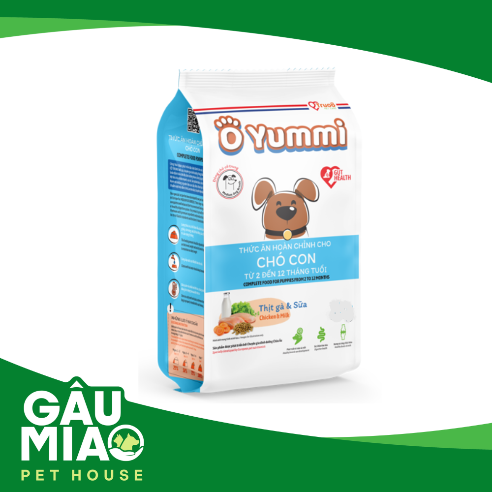 Ô-Yummi Thức ăn chó con-thịt gà&sữa
