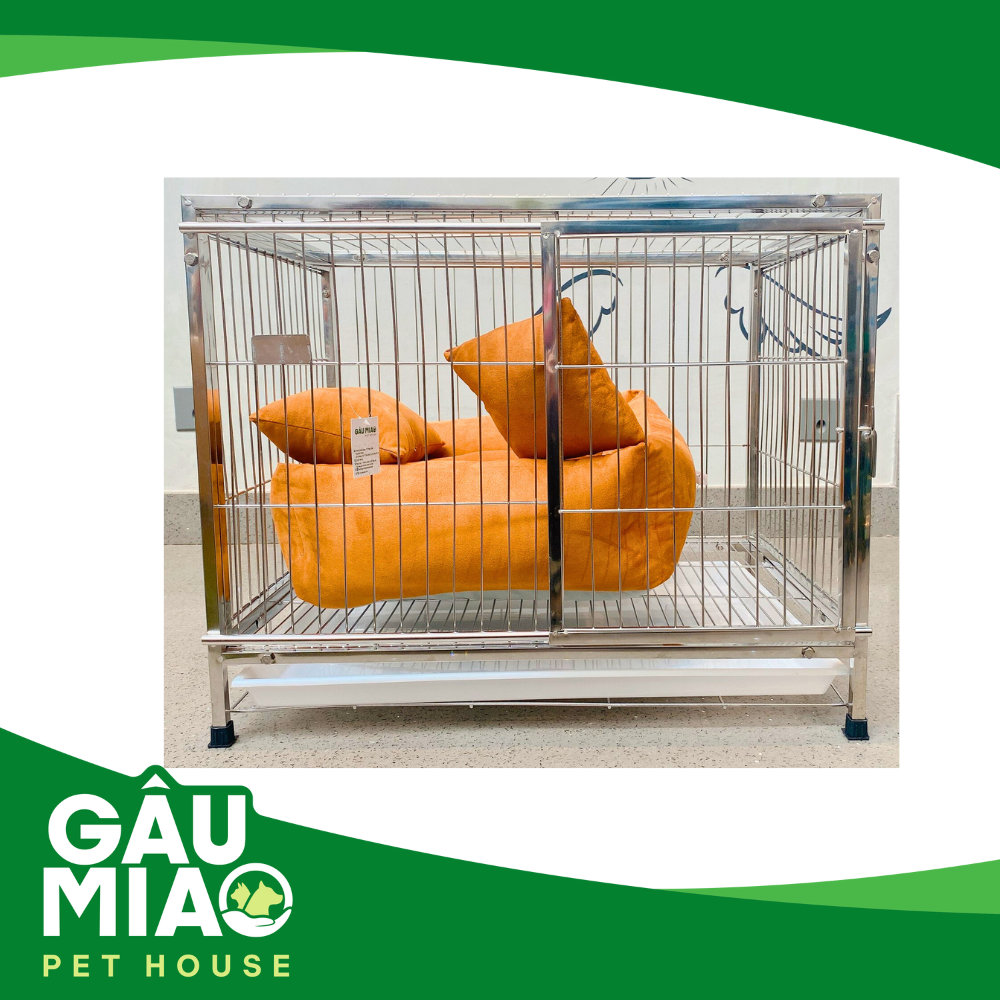 Chuồng khung inox, nan lưới  SLC-s.M_60*46.5*49.5cm